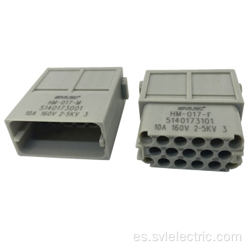 Conector hembra y macho de policarbonato resistente